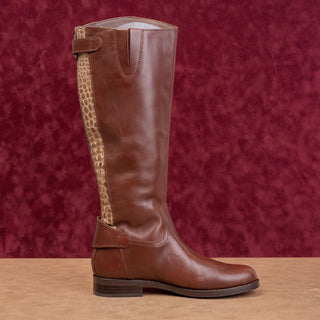 Sam Edelman Women Mikala Equestrian Riding Brown Leather Fashion Boots sz 7.5