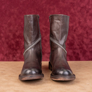 Vintage Foundry Wmn Regine Zip Festival Party Brown Leather Mid Boots 9US EUR40