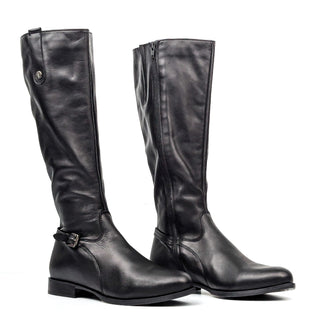 La Canadienne Women Neve Black Leather Riding Equestrian Waterproof Knee Boots 9