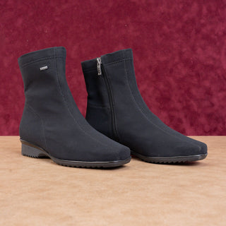 Ara Women Black Fabric Gore-tex Wedge Ankle Boots sz 7US UK 4.5