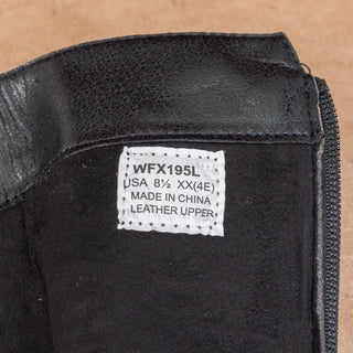 Propet Women West Wide Width Black Leather Comfortable Riding Knee Boots sz 8.5