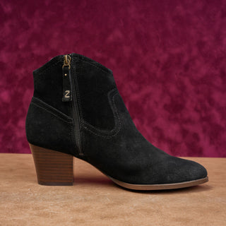 Zodiac Women Kela Western Cowboy Rodeo Festival Black Suede Ankle Boots sz 10