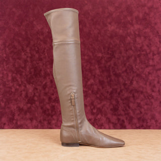 Vince Women Nissa Brown Leather OTK Zip Low Heel Fashion Boots sz 8US EUR 38