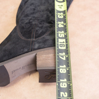 Paul Green Women Nicolette Black Suede Western Block Heel Knee Boots sz 7.5US EUR5