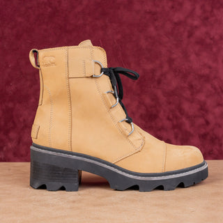 Sorel Women Joan Now Omega Tan Heel Lace-up Lug Ankle Boots sz 12