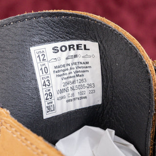 Sorel Women Joan Now Omega Tan Heel Lace-up Lug Ankle Boots sz 12