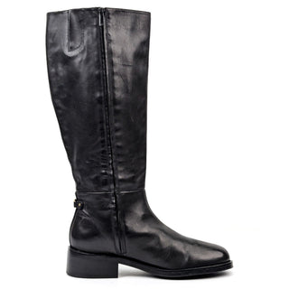 Sam Edelman Women Mable Zip Black Leather Riding Equestrian Tall Boots sz 10.5