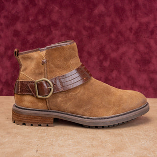 Sofft Women Lavina Brown Suede Lug Zip Strap Fashion Ankle Boots sz 10