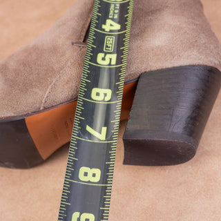 Aquatalia Women Faylynn Brown Leather Zip Elastic Panel Ankle Boots sz 8