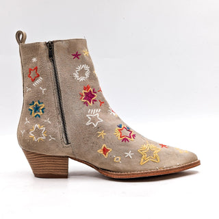 Free People Women Bowers Embroidered Western Cowboy Zip Ankle Boots 10US EUR40