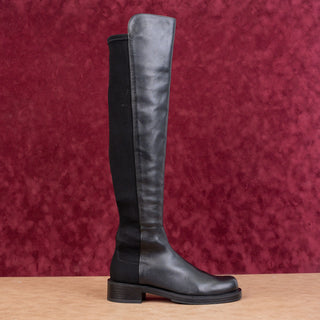 Stuart Weitzman Wmn 5050 Collection Dress Black Leather stretch OTK Boots 6.5