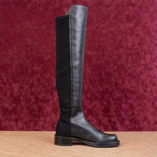 Stuart Weitzman Wmn 5050 Collection Dress Black Leather stretch OTK Boots 6.5