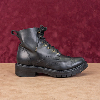 rag&bone Women Black Leather Lace-up Vibram Sole Ankle Combat sz 7US EUR37