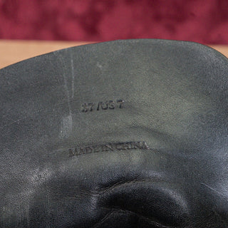 rag&bone Women Black Leather Lace-up Vibram Sole Ankle Combat sz 7US EUR37