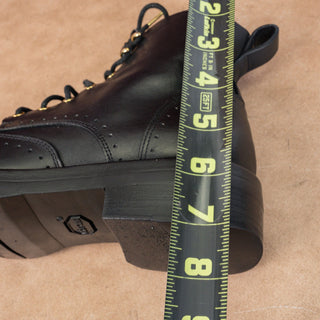 rag&bone Women Black Leather Lace-up Vibram Sole Ankle Combat sz 7US EUR37