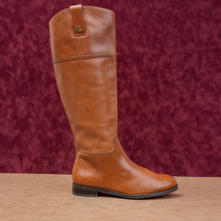 Ralph Lauren Women Barkston Deep Saddle Tan Riding Equestrian Boots sz 6.5