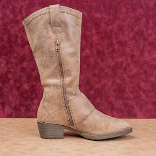 Born Women Y2K Vintage Modern Western Strap Brown Grunge Boho Cottage Boots 8.5