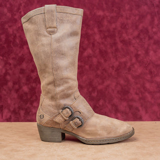 Born Women Y2K Vintage Modern Western Strap Brown Grunge Boho Cottage Boots 8.5