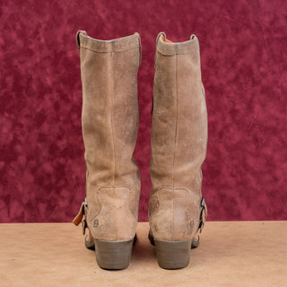 Born Women Y2K Vintage Modern Western Strap Brown Grunge Boho Cottage Boots 8.5
