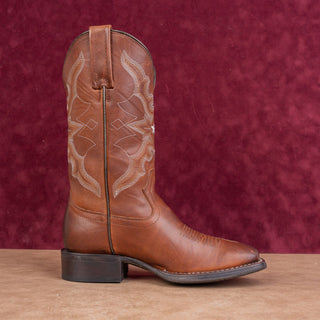 Idylwind Women Star Cross Brown Leather Cowboy Western Broad Square Toe Boots 6