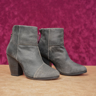 Rag&Bone Wmn Newbury Grey Distressed Leather Western Party Boots 9.5US EUR40