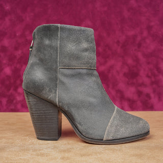 Rag&Bone Wmn Newbury Grey Distressed Leather Western Party Boots 9.5US EUR40