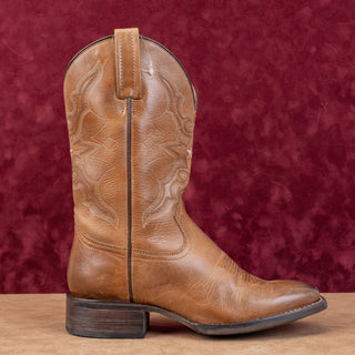 Idyllwind Women Cross Western Cowboy Brown Leather Slip-on Square Toe Boots 8.5