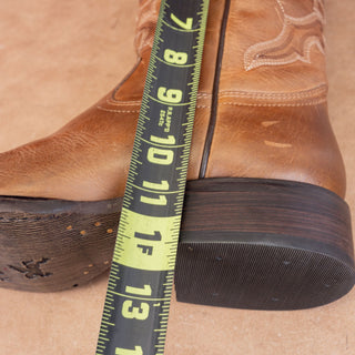 Idyllwind Women Cross Western Cowboy Brown Leather Slip-on Square Toe Boots 8.5