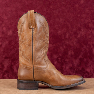 Idyllwind Women Cross Western Cowboy Brown Leather Slip-on Square Toe Boots 8.5