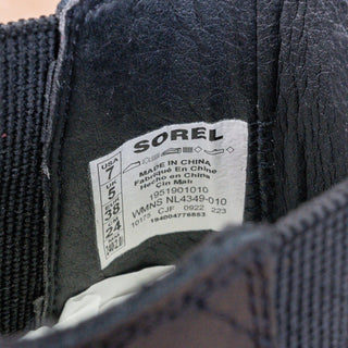 Sorel Women Brex Waterproof White Black Leather Platform Chelsea Boots sz 7