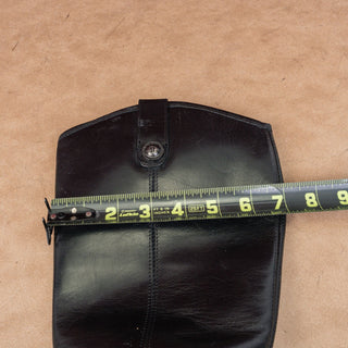 Frye Women Melissa Button Zip Black Leather Equestrian Riding Knee Boots sz 8.5