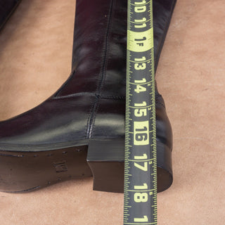 Frye Women Melissa Button Zip Black Leather Equestrian Riding Knee Boots sz 8.5