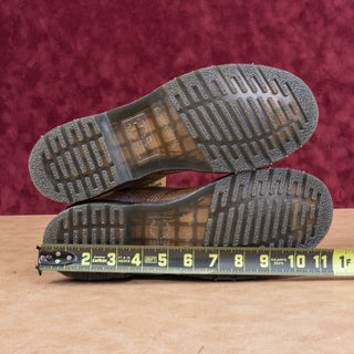 Dr Martens Women Rainbow Gold Metallic Leather Lace-up Combat Boots sz 10