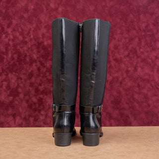 Toni Pons Women Tacoma Black Leather Zip Riding Equestrian Boots sz 9US EUR39