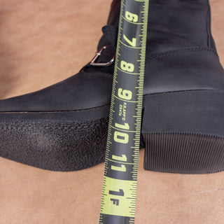 Jeffrey Campbell Women Black Leather Engineer Moto Biker Mid Boots sz 8