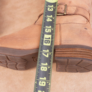 Born Women Braydon II Distress Brown Leather Zip Riding Knee Boots sz 8.5