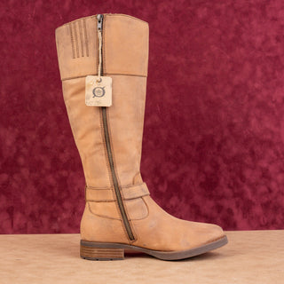 Born Women Braydon II Distress Brown Leather Zip Riding Knee Boots sz 8.5