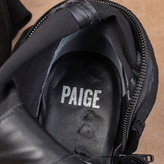 Paige LA Women Jacey Black Suede Fashion Party Night OTK Stretch Boots sz 6
