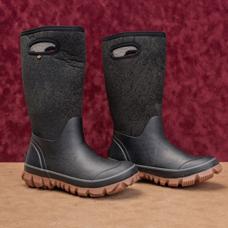 Bogs Women Whiteout Faded Black Slip-on Waterproof Barn Farm Boots 7US EUR38