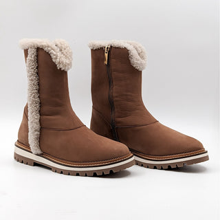 Aquatalia Women Helana Weatherproof Faux Fur Narrow Winter Boots size 8