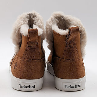 Timberland Women Skyla Bay Brown Faux Fur Nubuck Winter Boots Size 7.5