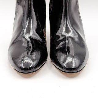 Aeyde Women Donna 55mm Dress Black Patent Leather Boots size 9.5US EUR 40