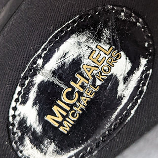Michael Kors Women Shea High Top Black Leather Winter Boots size 8.5