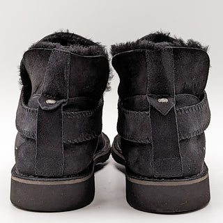 UGG Women McKay Classic Black Suede Black Shearling Lined Winter Boots Size 10