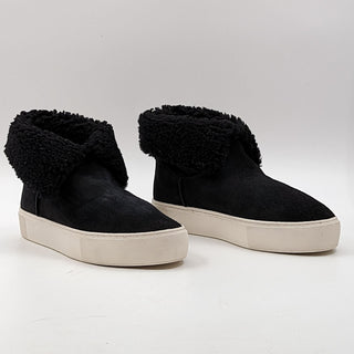 UGG Australia Lynus Women Suede Black Shearling Sneakers Booties Size 7.5