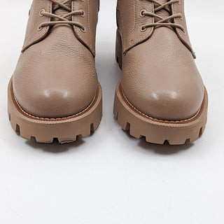 Sam Edelman Garret Cedarwoods Leather Combat Platform Boots Size 9.5