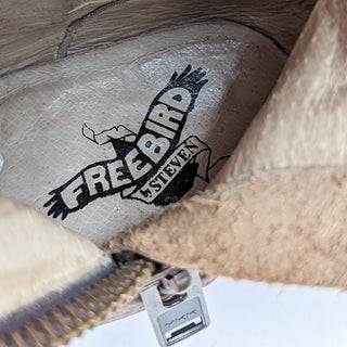 Freebird Women Wrang Distress Croc Tan Leather Cowgirl Western Boots size 6