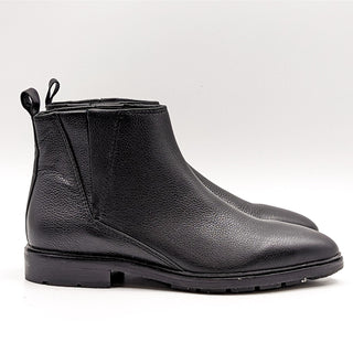 Via Spiga Women Emelin Weatherproof Black Leather Zip ankle boots size 8.5