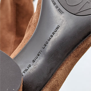 AGL Women Veta Brown Retro 60s Ins Italian Suede boots size 6.5-7US EUR 37.5