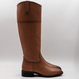 Sam Edelman Women Drina Tan Leather Snip Toe Lug Riding Boots size 9.5